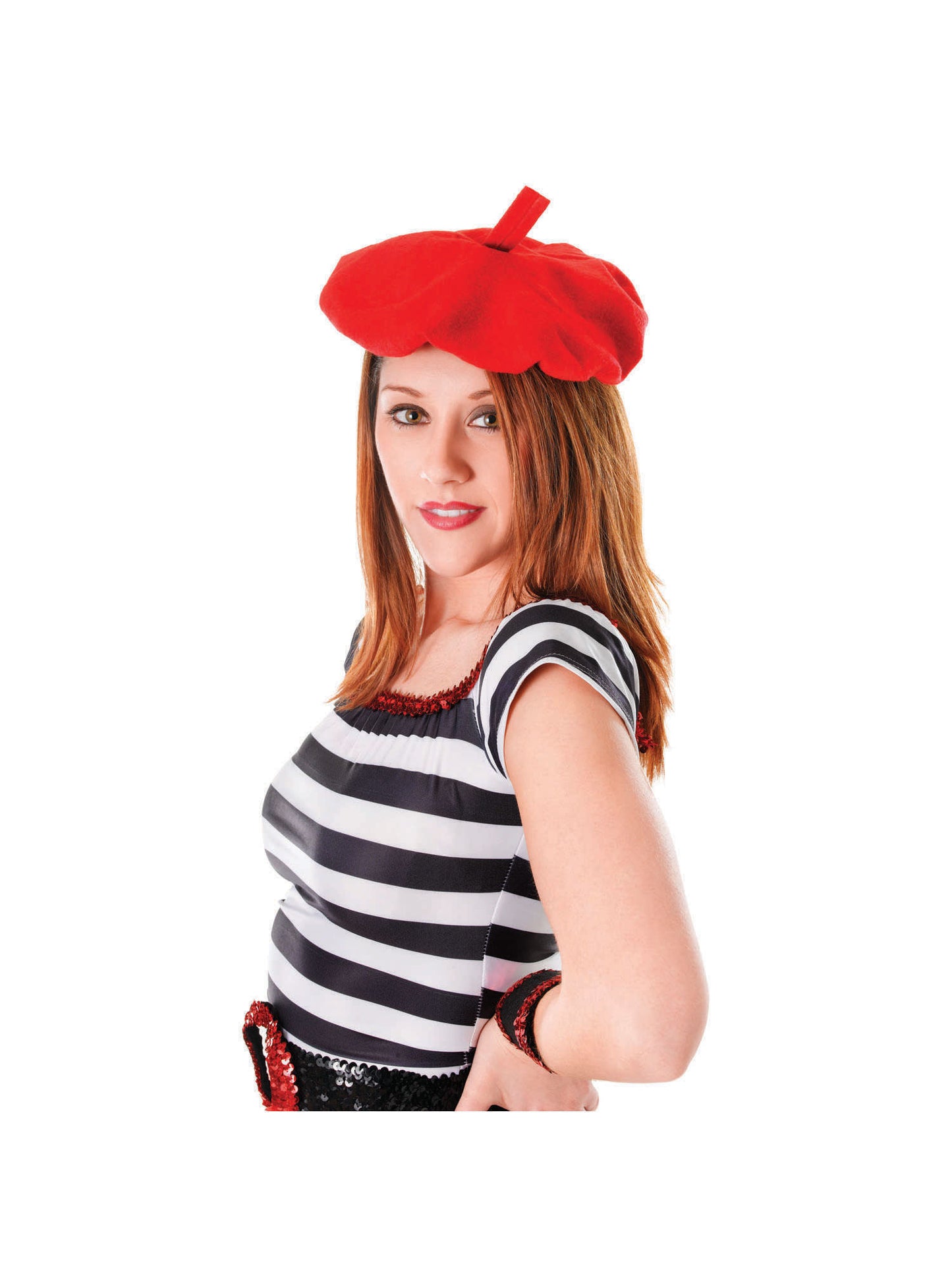 Rubies roter French Beret Kostümhut für Erwachsene
