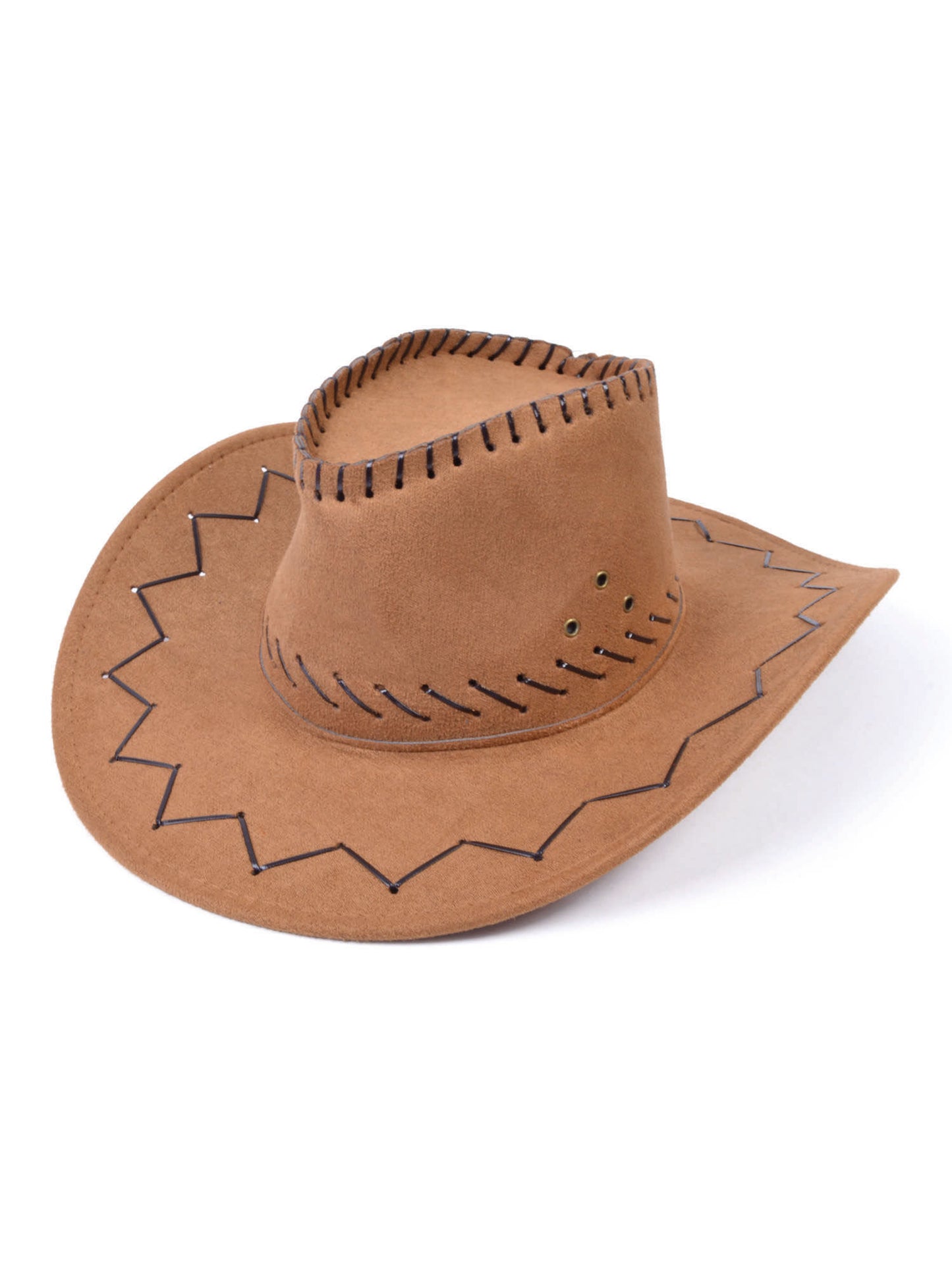 Rubies Cowboyhut Stitched Brown braun