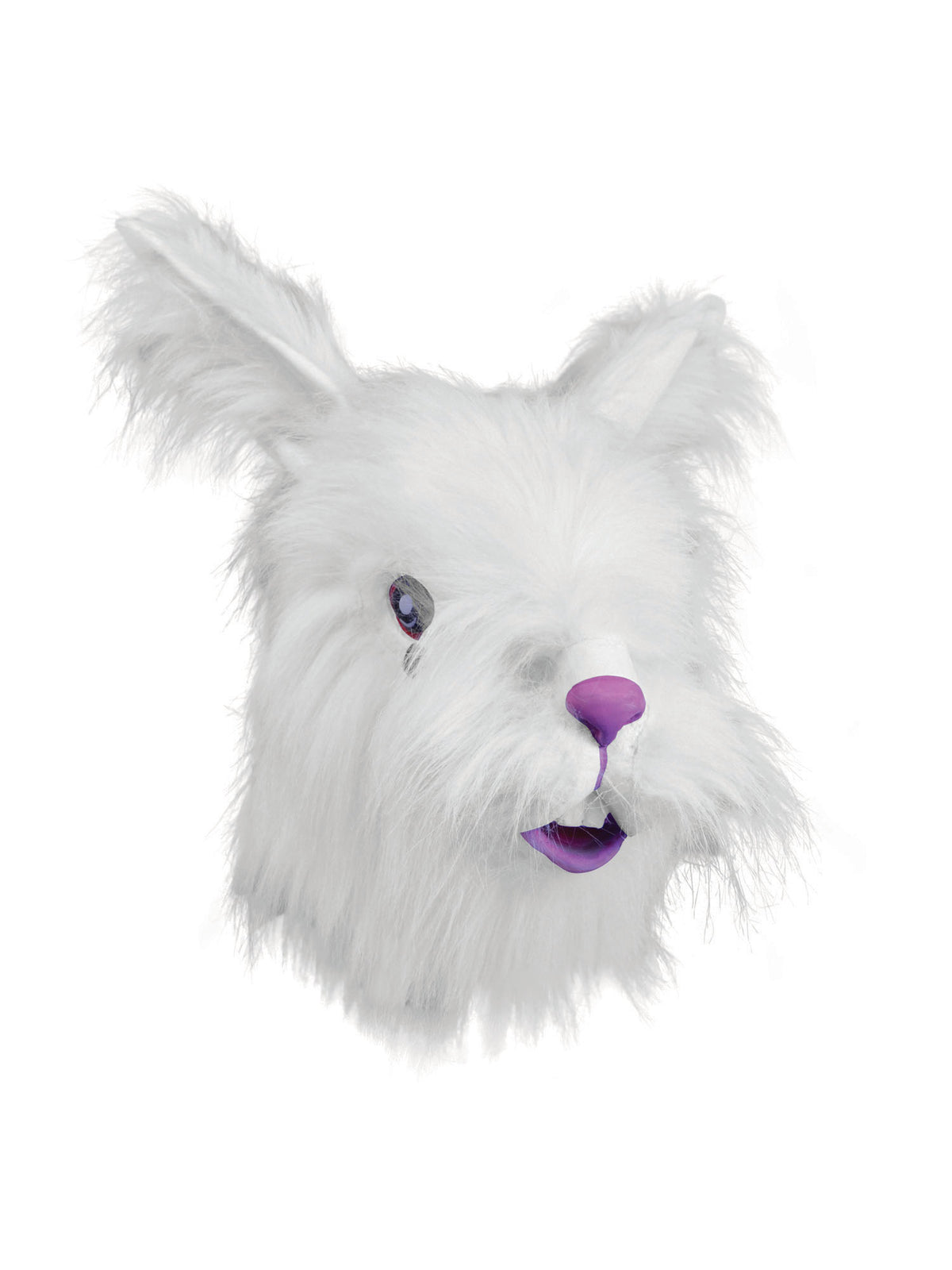 Rubies Rubies Rabbit Mask With White Fur Rubber Masks