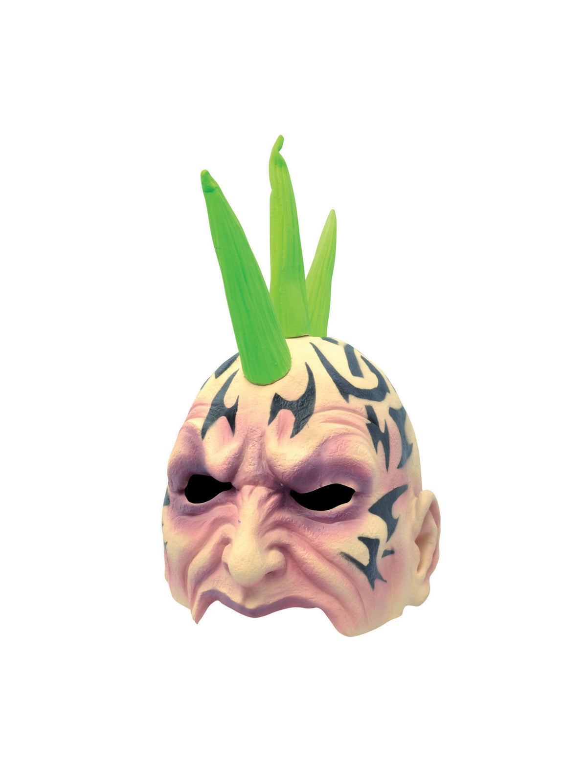Rubies Tattoo Mohawk Mask (Half Face) *** Rubber Masks