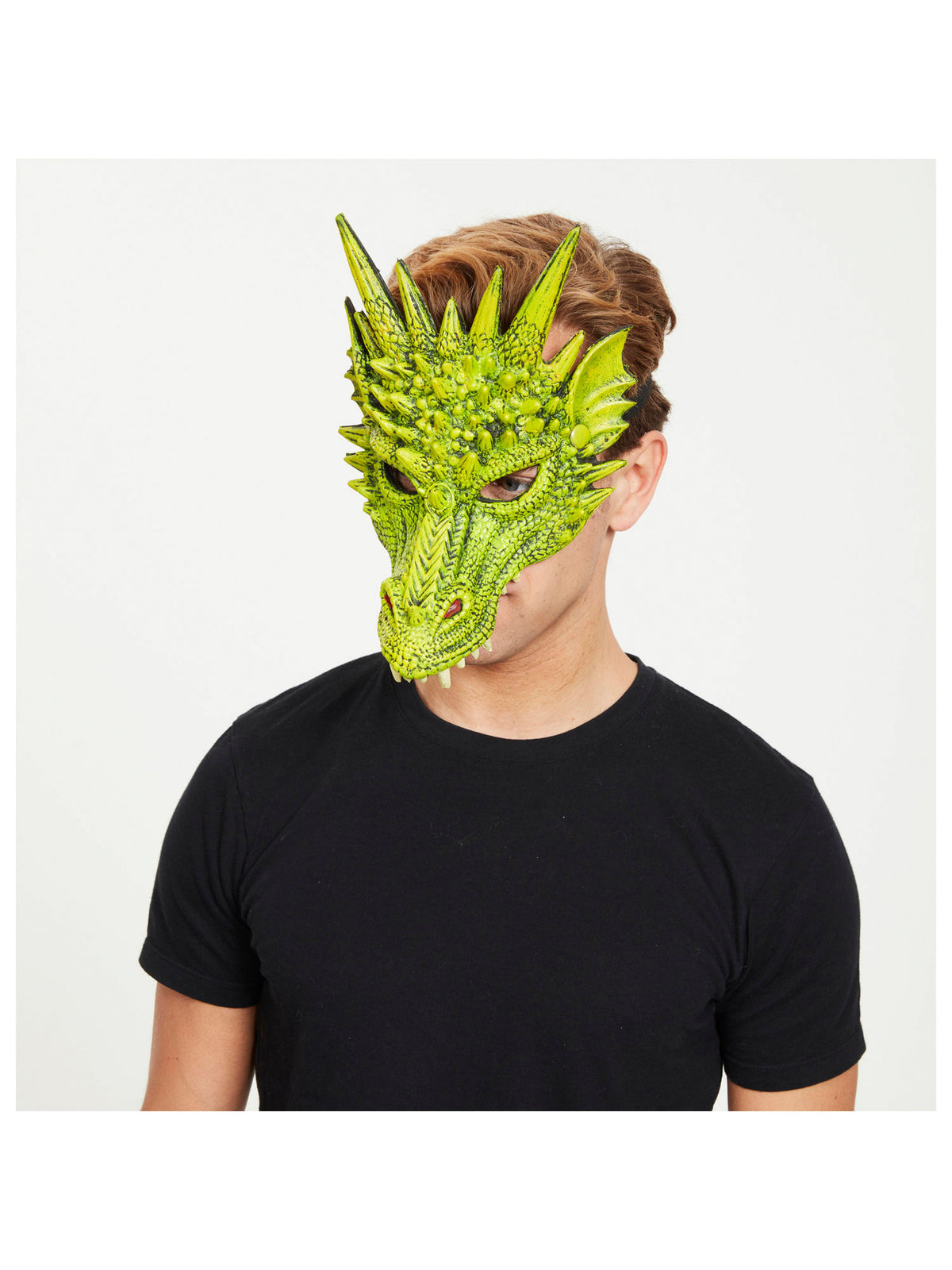 Rubies Dragon Mask Green Rubber Masks