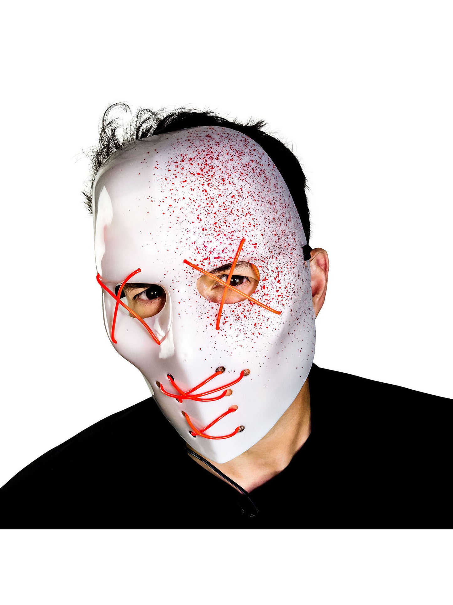 Rubies Slasher Blood Spray Light-Up-Maske für Erwachsene