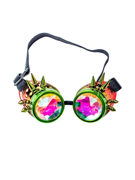 Rubies Kaleidoscope Goggles in Grün und Rot für Erwachsene – Produktansicht