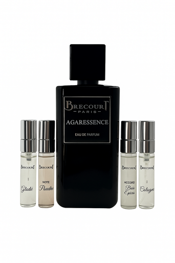 BRECOURT BRECOURT Agaressence Eau de Parfum 100 ml mit 4 x 6 ml Proben Set Parfüm
