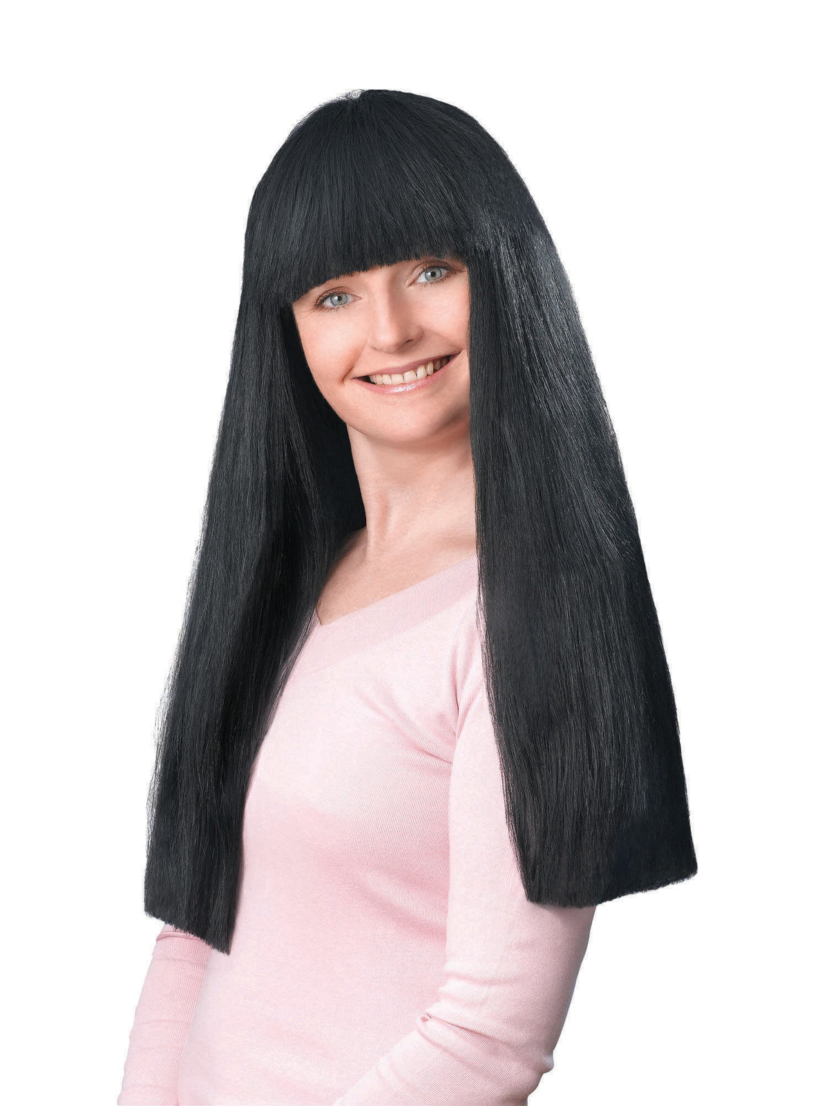 Rubies Fringe 24in Black Budget Wig Perücke