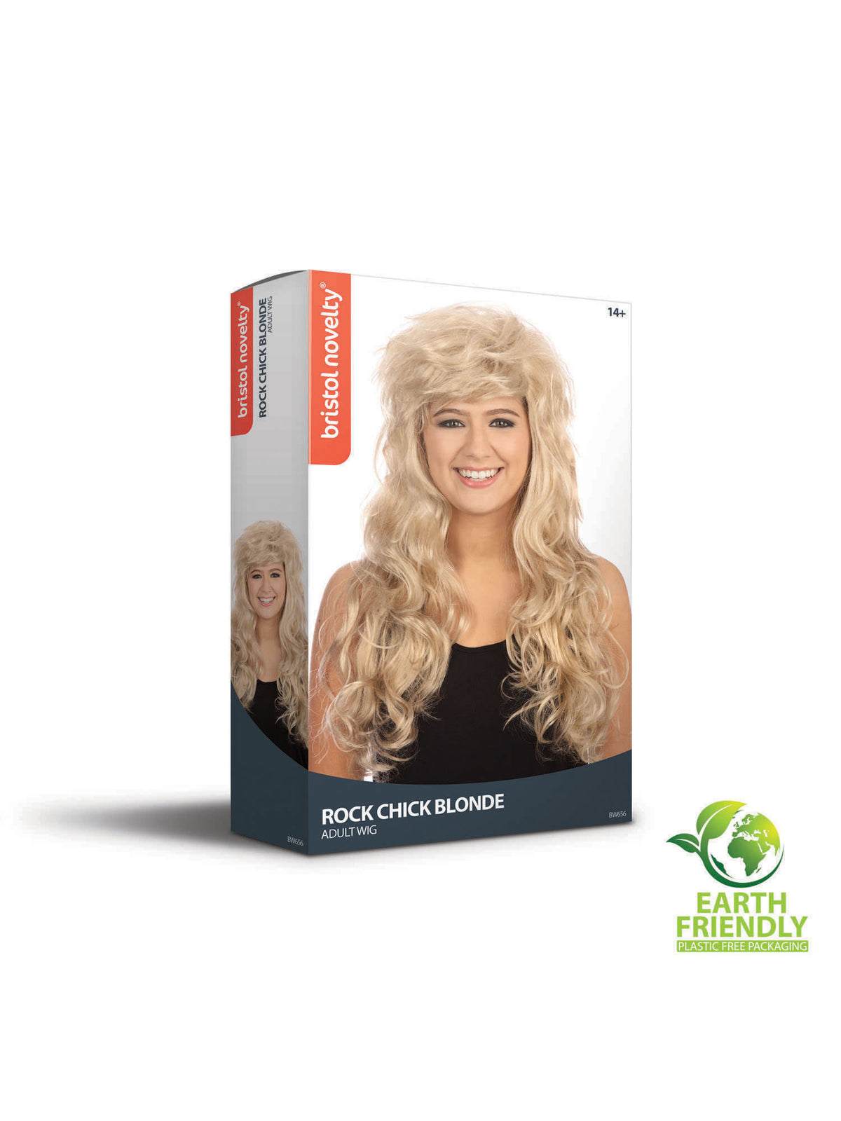 Rubies Rock Chick Wig blonde Perücke (B25) Modell BW656 – Detailansicht