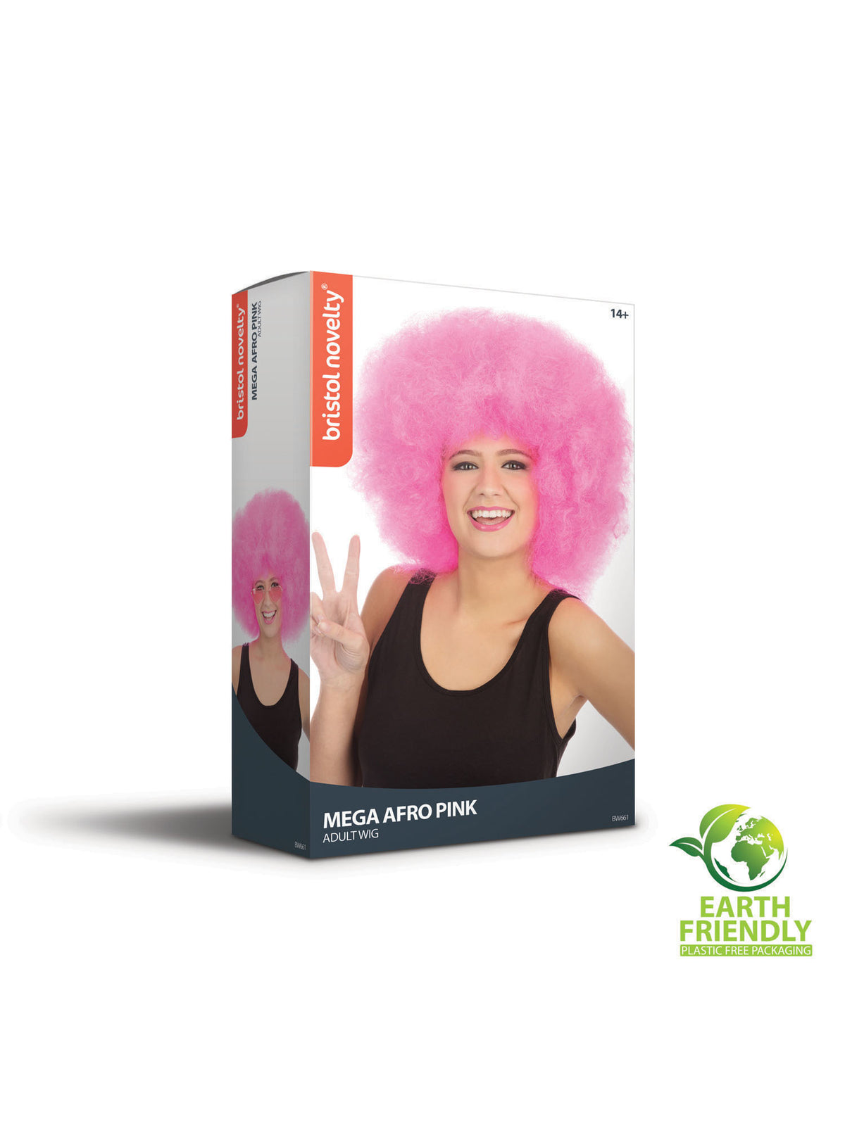 Rubies Mega Afro Wig Pink (Boxed) Perücke