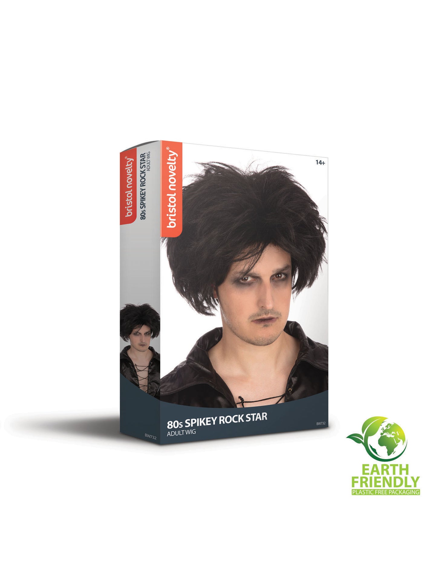 Rubies 80's Spikey Rock Star Perücke für Erwachsene – Seitenansicht