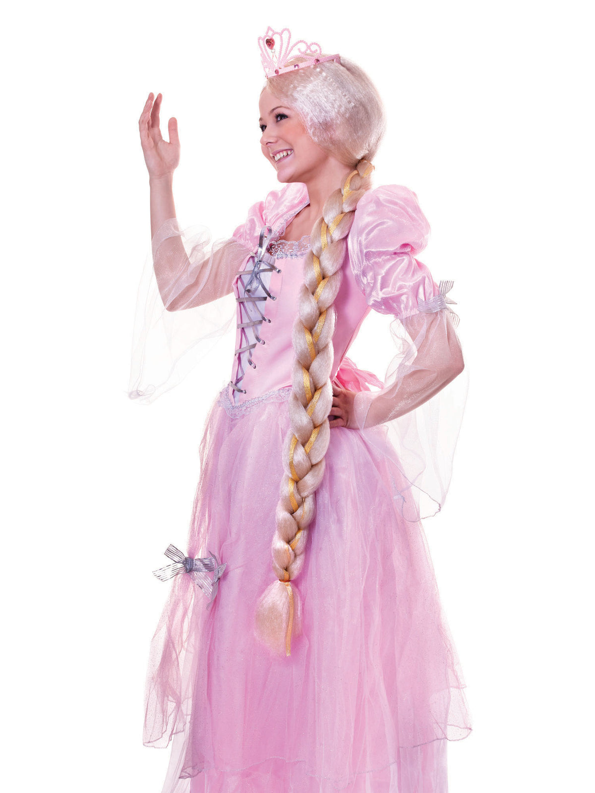 Rubies Long Braided Wig Blonde Perücke