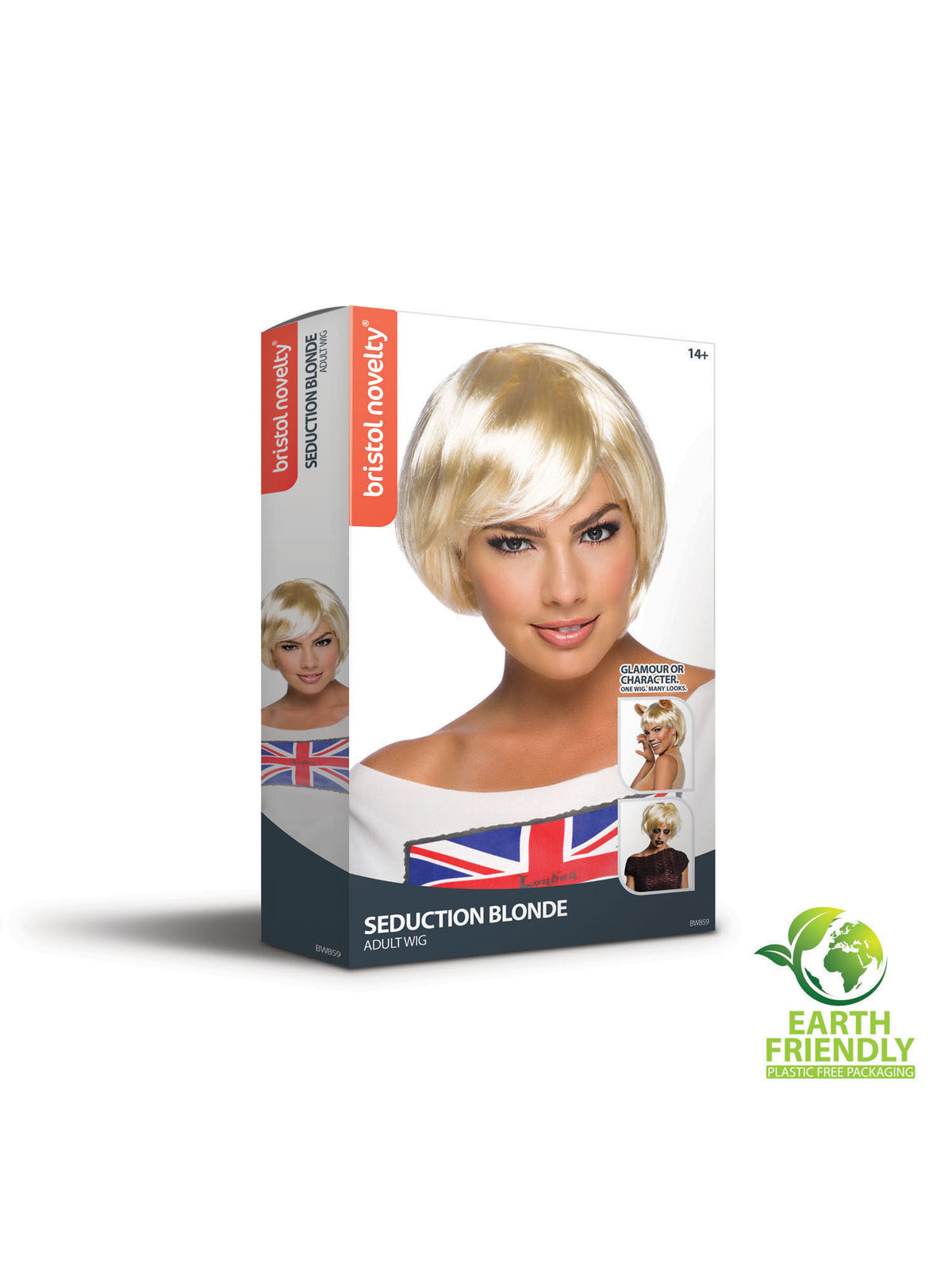 Rubies Seduction blonde Perücke für Erwachsene – Rückansicht