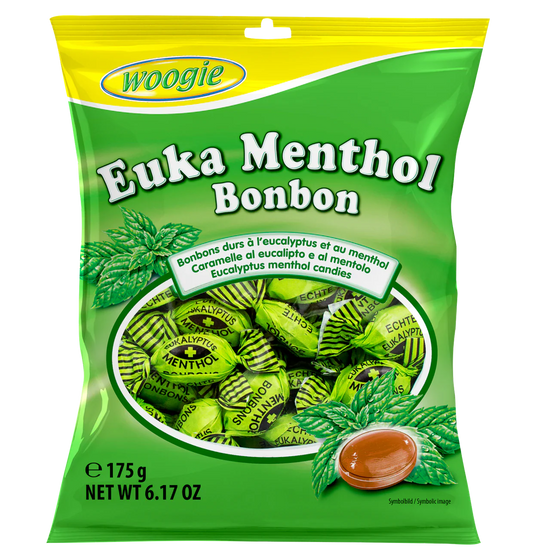 Bonbons Euka Menthol 175g Der Bonbon-Klassiker - Euka Menthol von Woogie.