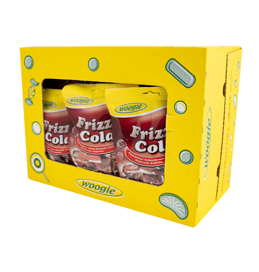 Woogi Bonbons Frizzy Cola 170g Das prickelt ganz schön gefüllt mit Brausepulver