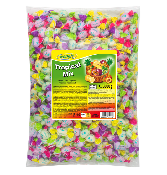 Woogie Bonbons Tropical Mix 3kg Wurfmaterial zur Fasnacht – Produktansicht