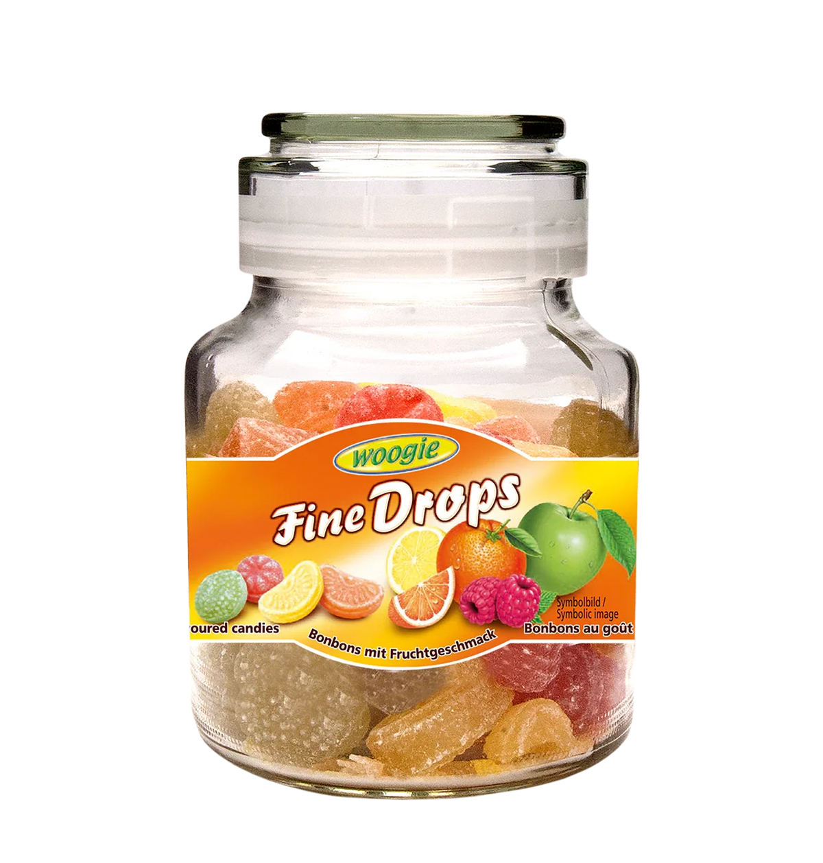 Woogie Bonbons mit Früchtemixgeschmack 300 g im wiederverwendbaren Glas