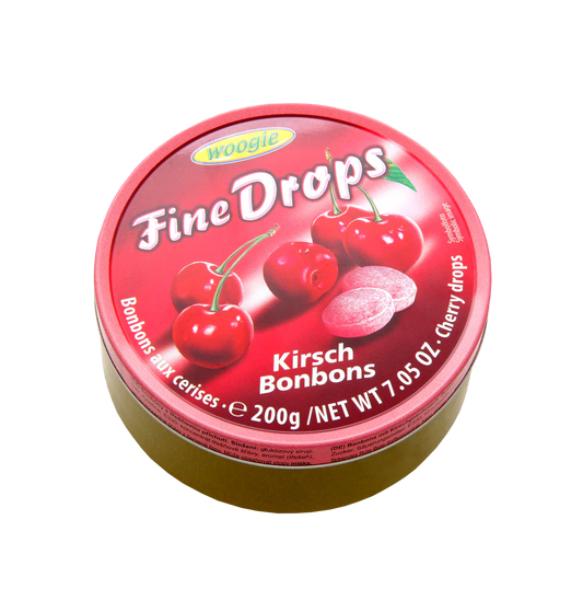 Woogie Bonbons mit Kirschgeschmack 200g in der "Autofahrer-Dose" – Produktansicht