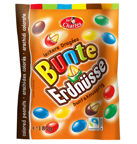 Sir Charles Bunte Erdnüsse in Milchschokolade 180g