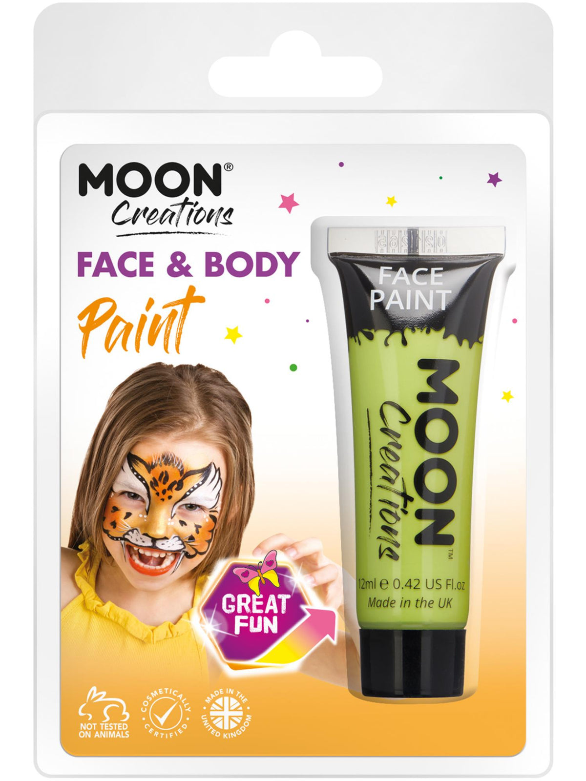Smiffys Moon Creations Face & Body Paint Lime Green 12 ml