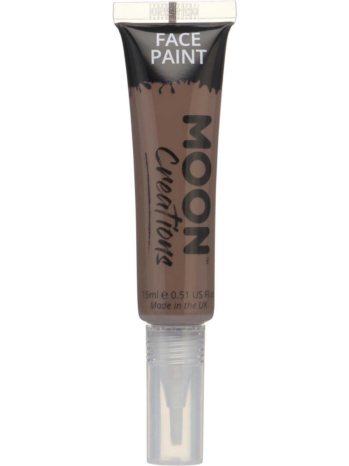 Smiffys Moon Creations Face & Body Paint Brown 15 ml mit Pinsel-Applikator