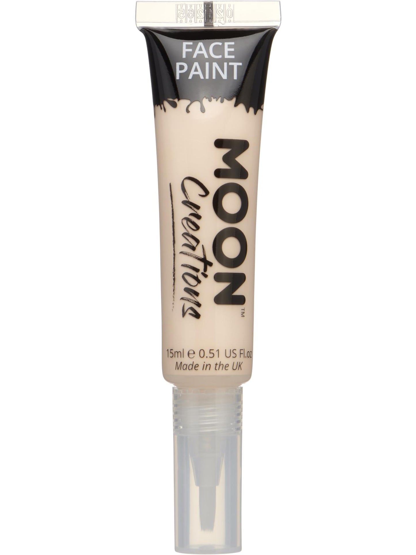Smiffys Moon Creations Gesichts- und Körperfarbe Pale Skin 15 ml mit Pinsel-Applikator
