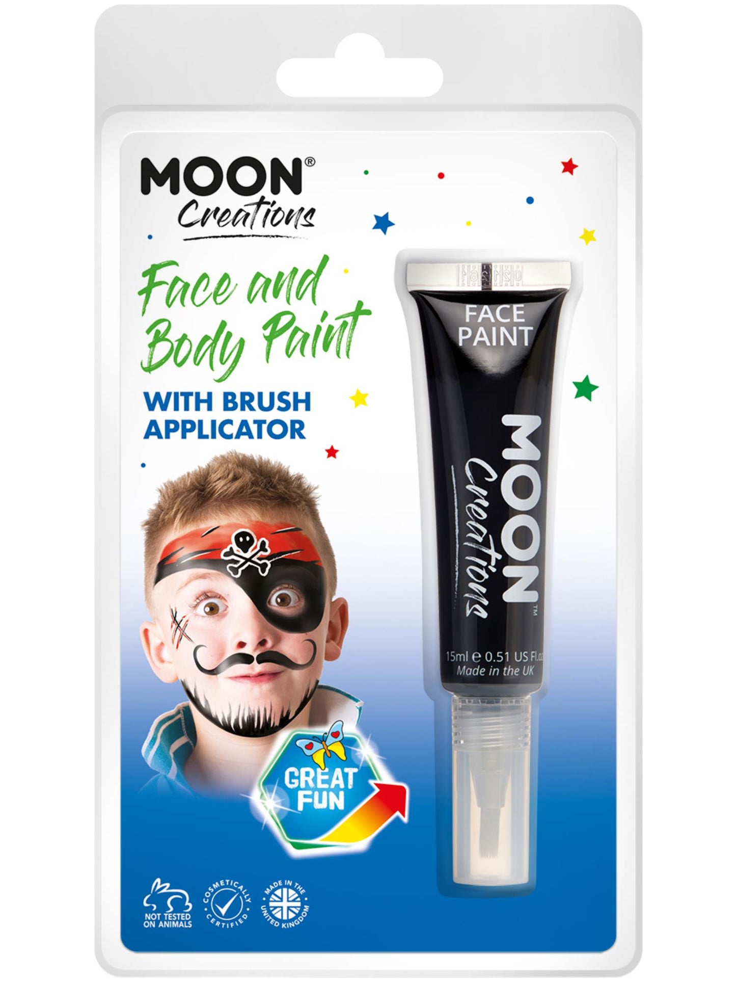 Smiffys Moon Creations Face & Body Paints, Black CD für Unisex