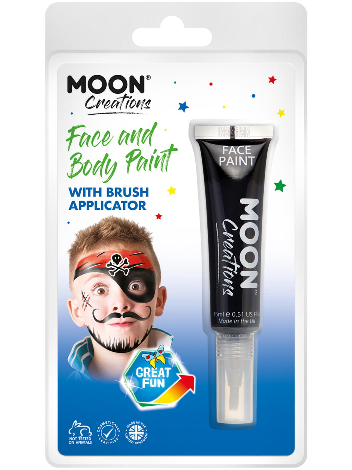 Smiffys Moon Creations Face & Body Paints, Black CD für Unisex
