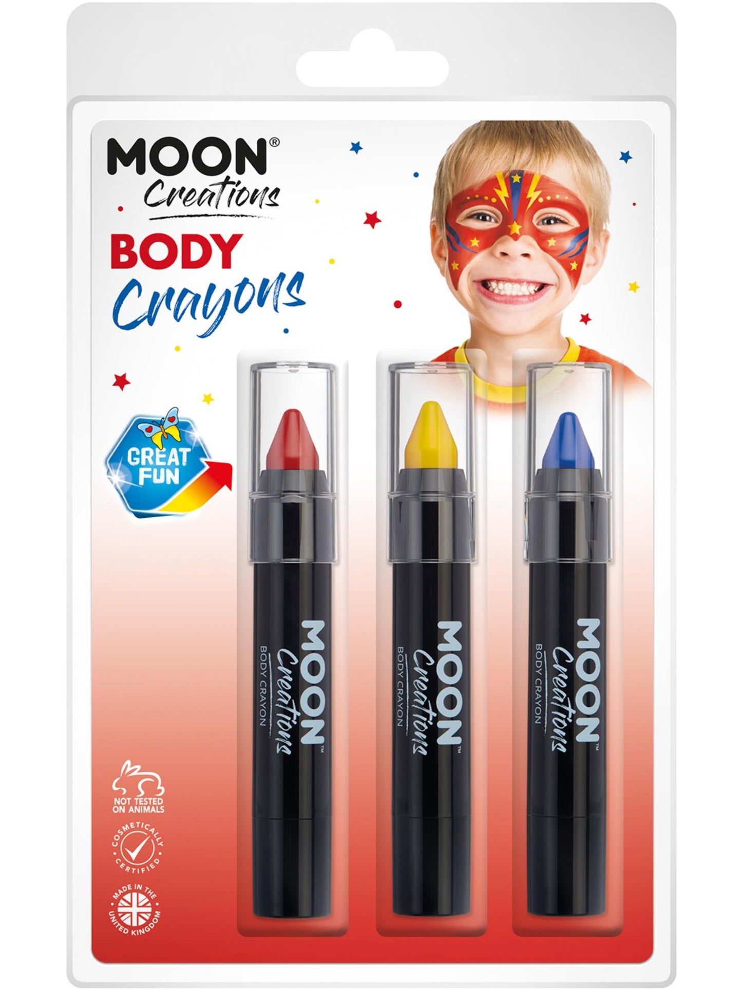 Smiffys Moon Creations Body Crayons, CD für Unisex