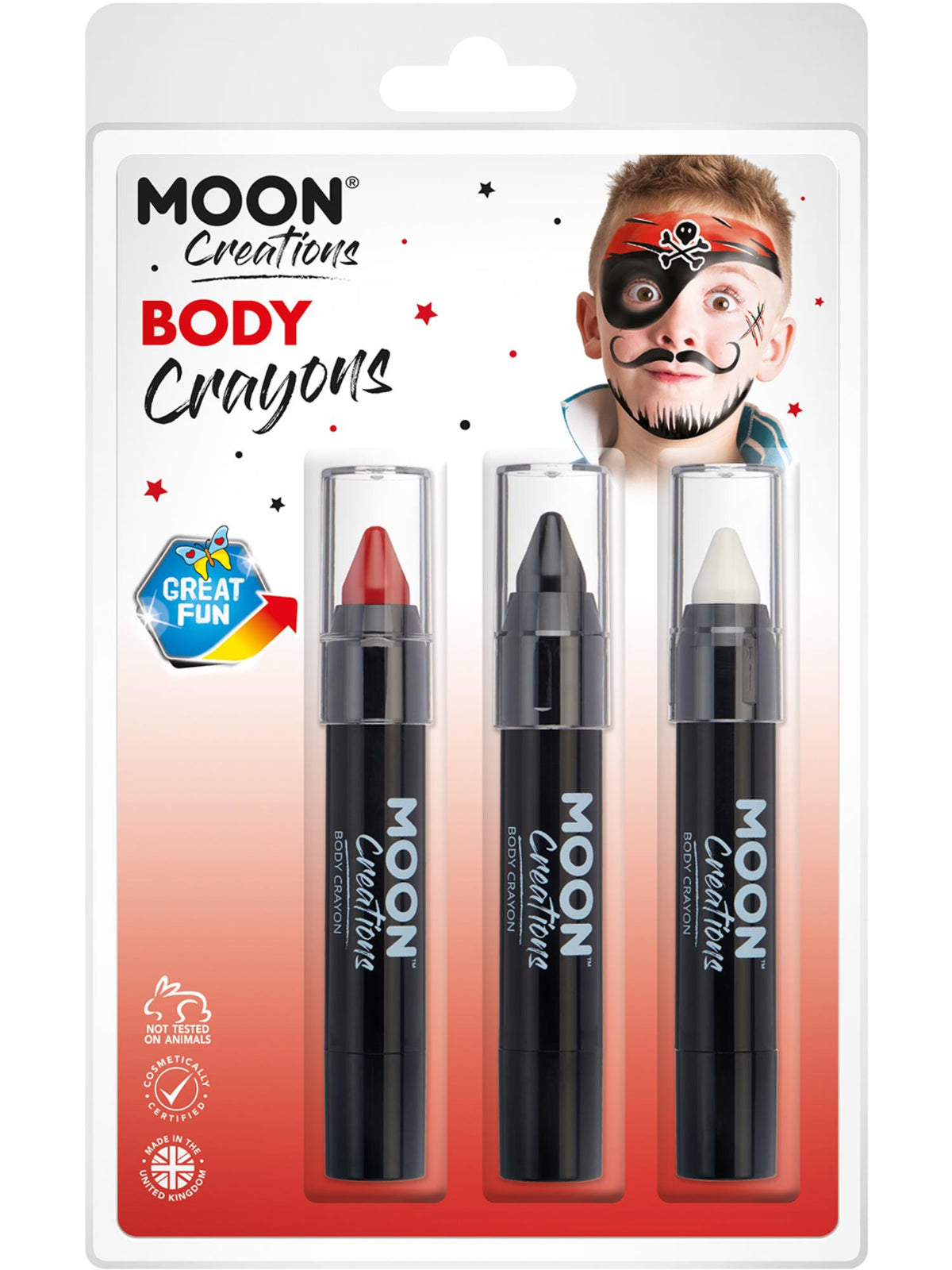 Smiffys Moon Creations Body Crayons, CD für Unisex