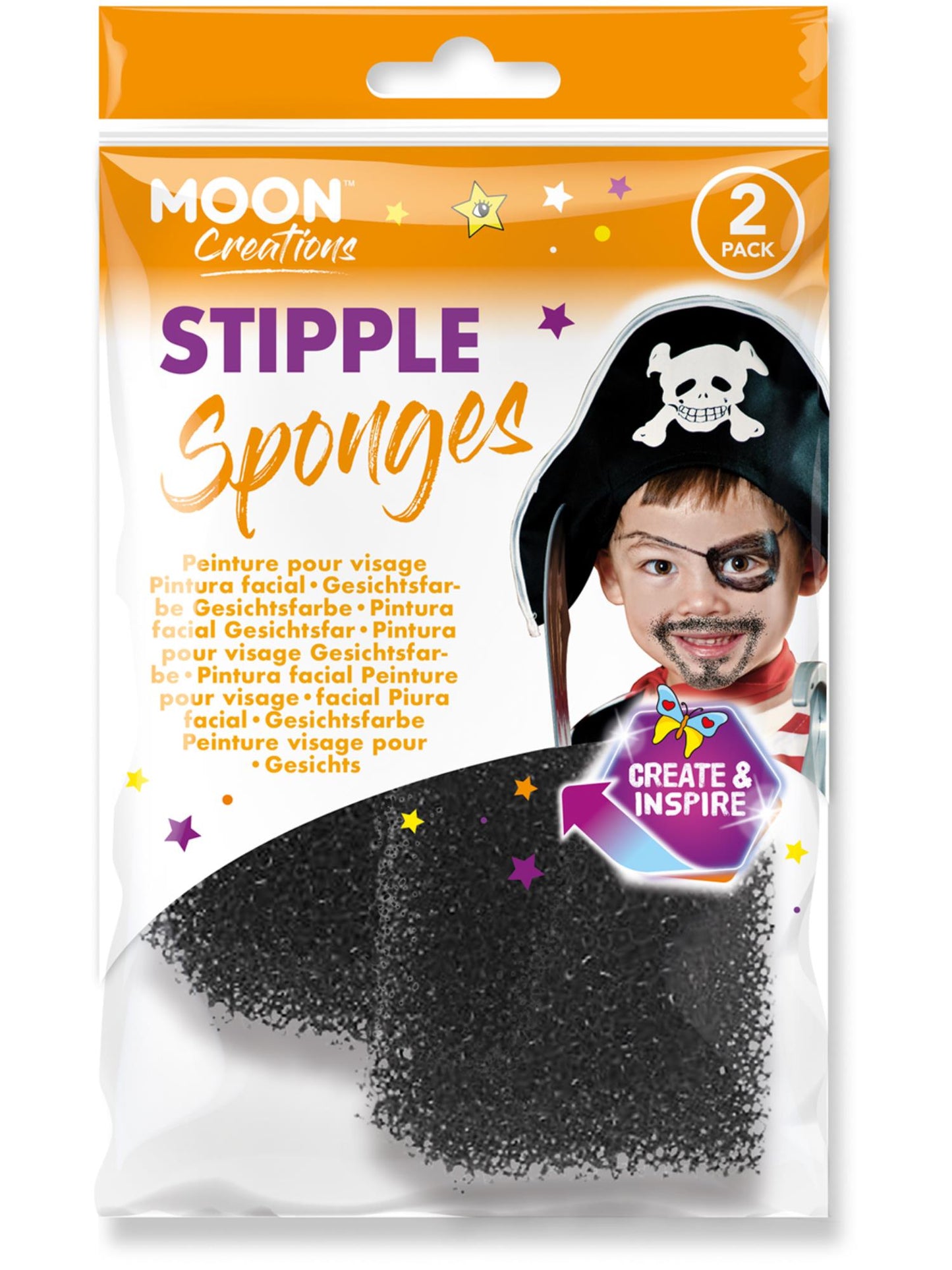 Smiffys Moon Creations Stipple Sponge Schminkschwamm 2er-Pack