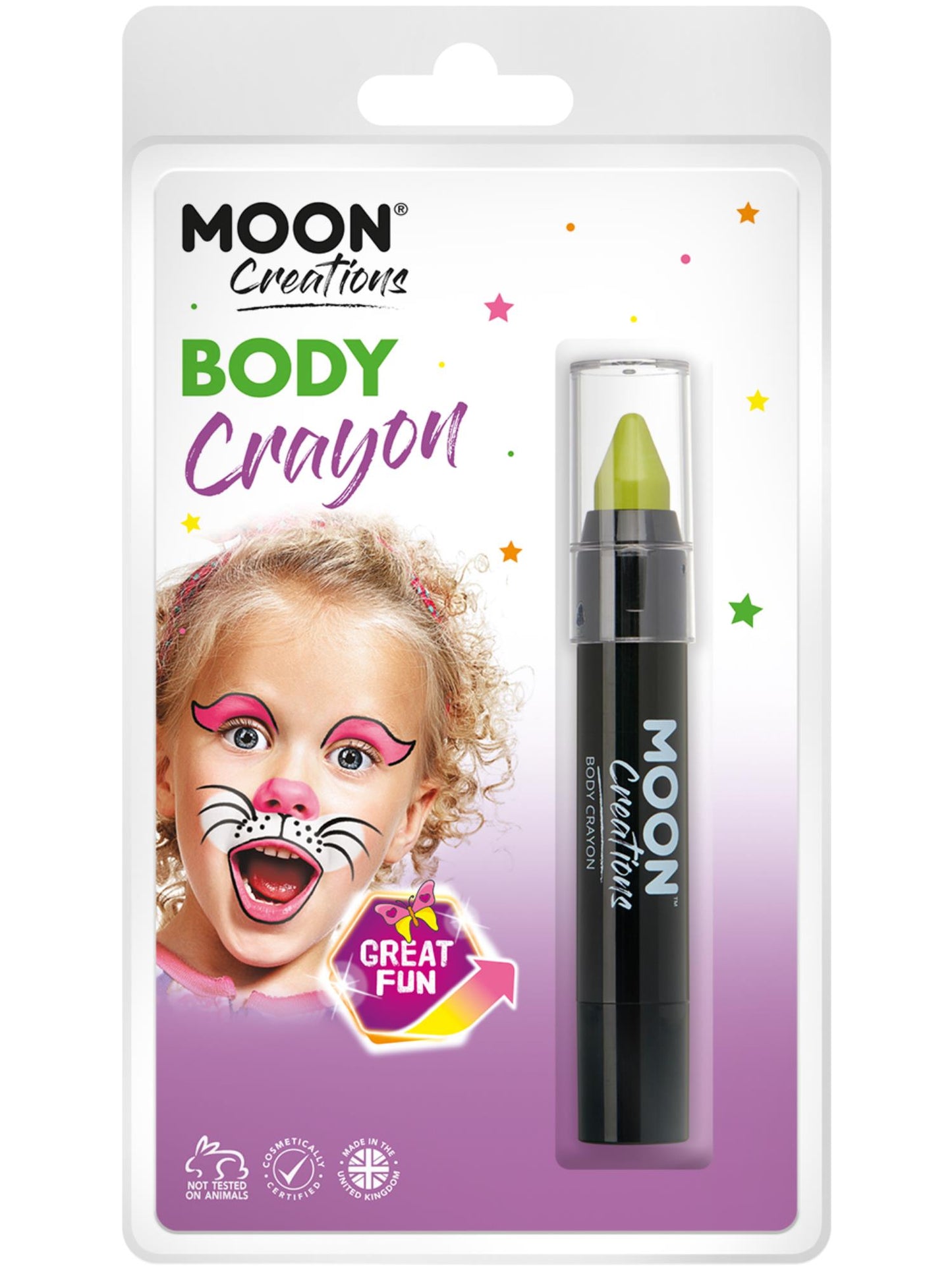 Smiffys Moon Creations Body Crayons, Lime Green CD für Unisex