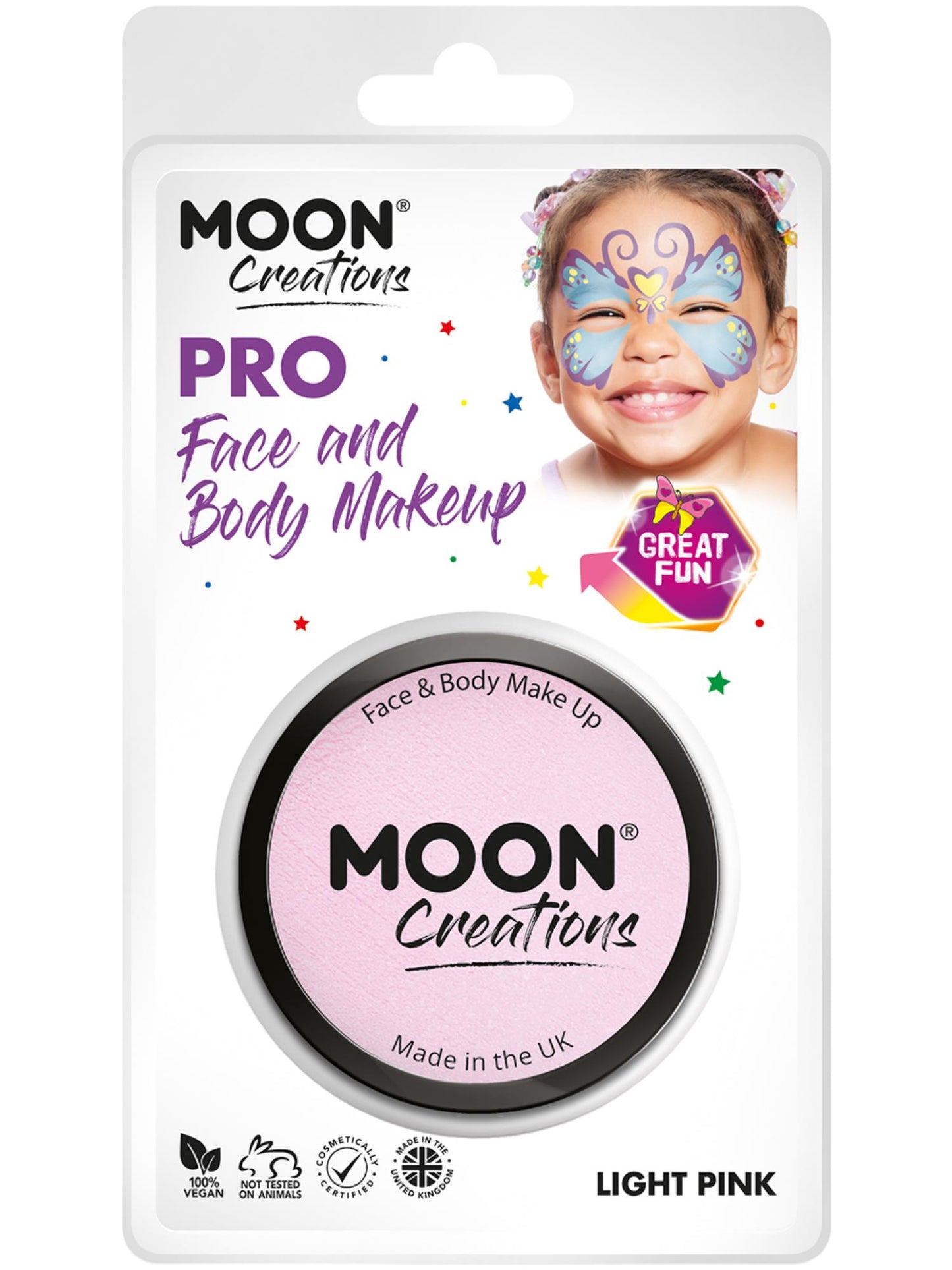 Smiffys Moon Creations Pro Face Paint Cake Pot, Light Pink CD für Unisex