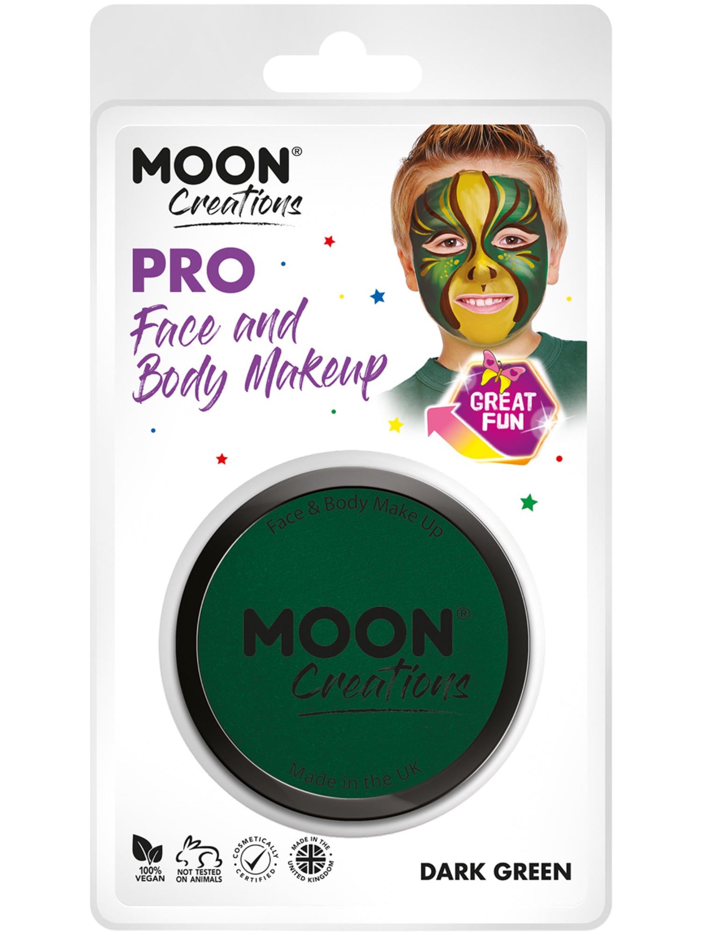 Smiffys Moon Creations Pro Face Paint Cake Pot, Dark Green CD für Unisex