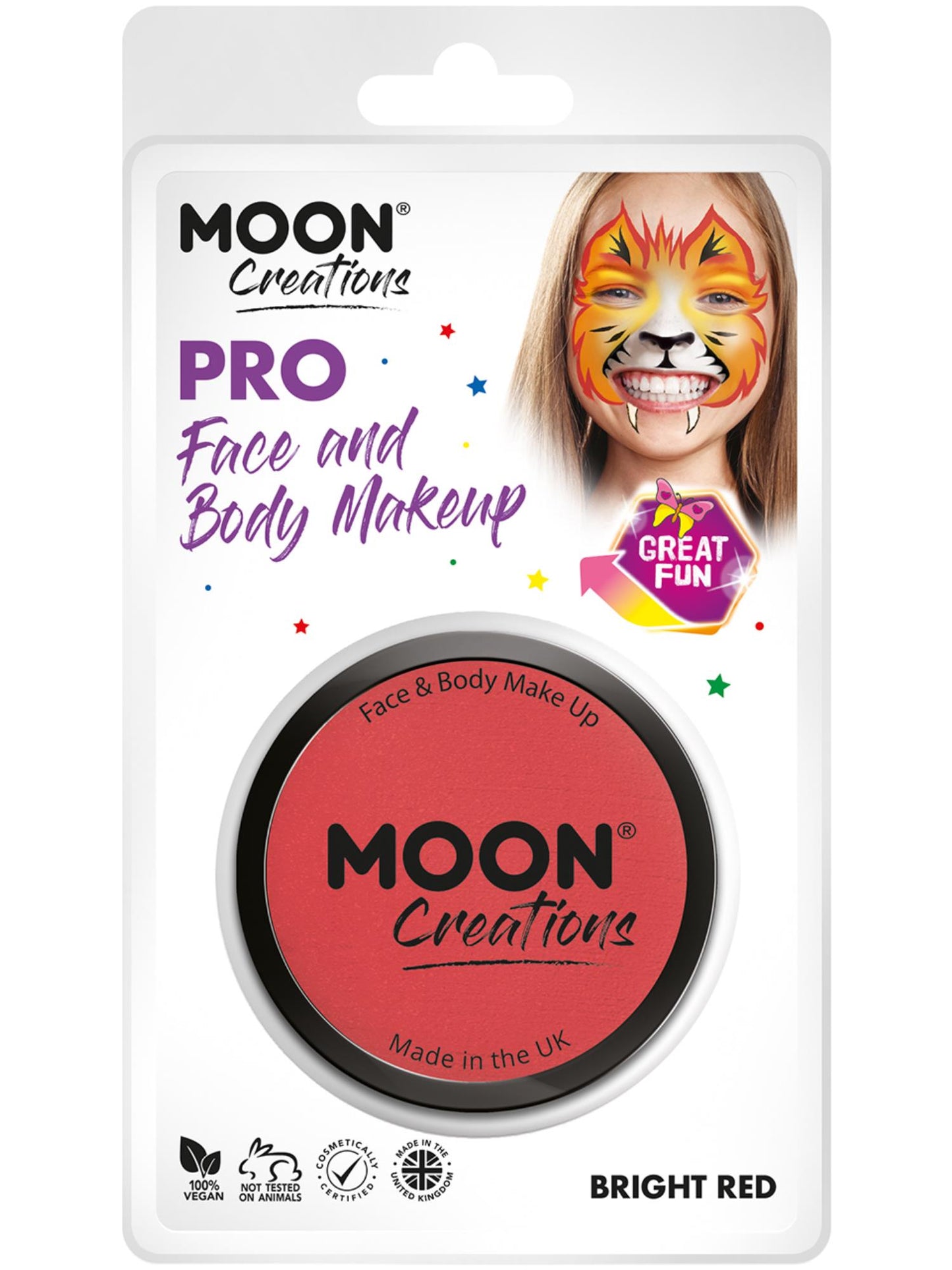 Smiffys Moon Creations Face Paint Cake Pot Bright Red 36 g