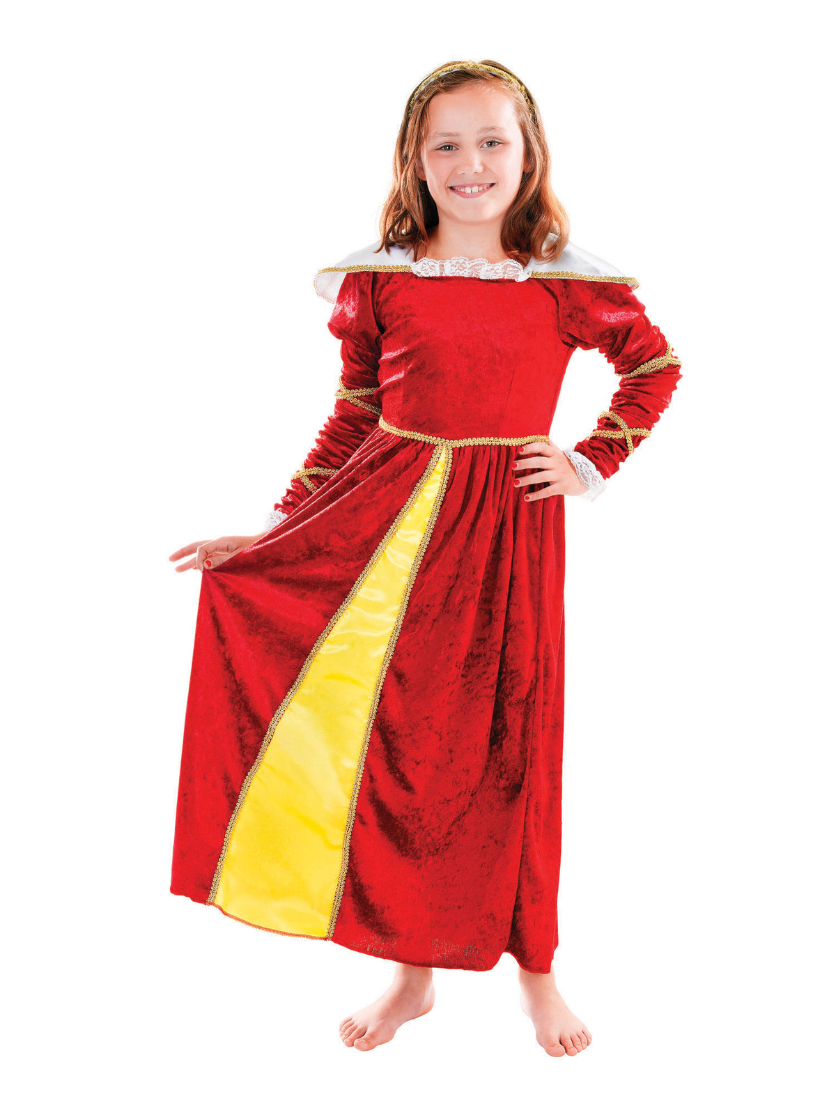 Rubies Tudor Girl + Headpiece (128cm) *** Kinderkostüm für Mädchen