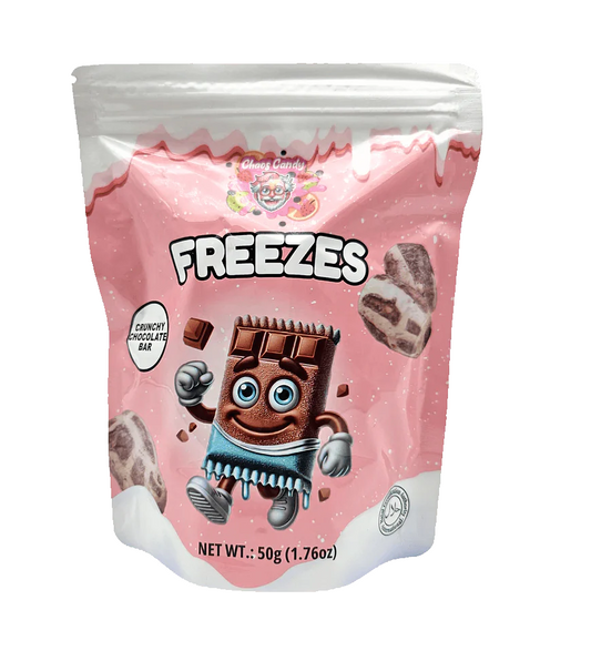 Hitschies Chaos Candy Freezes Crunchy Chocolate Bar 50g