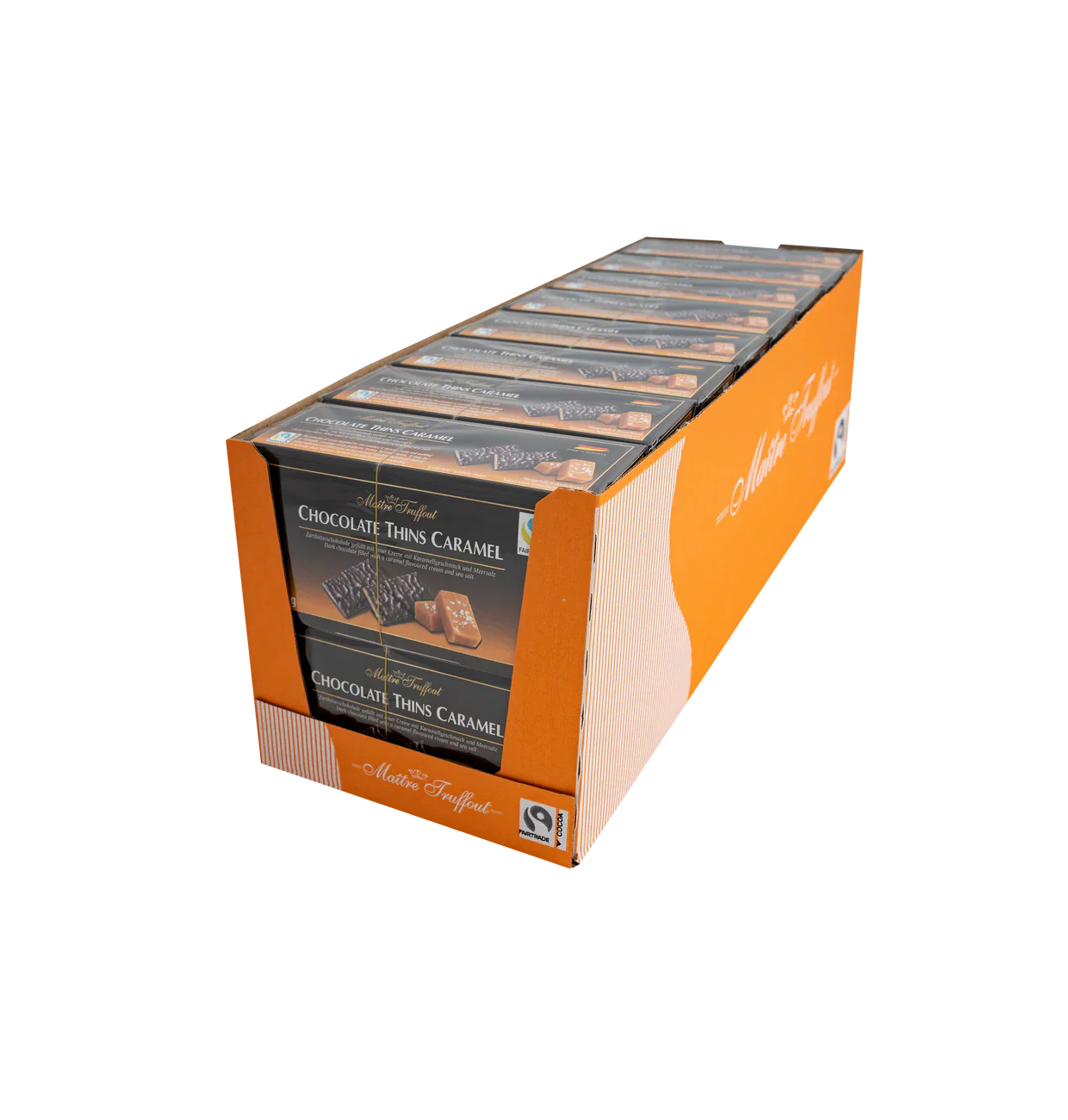 Chocolate Thins Caramel - Zartbitter Schokolade Täfelchen Salted Caramel 200g
