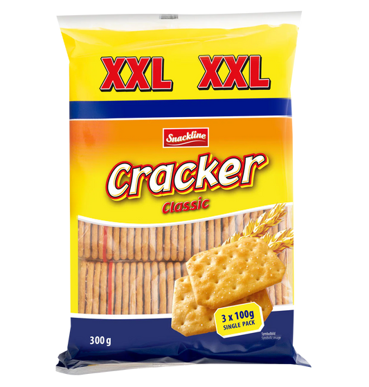 Snackline Cracker Classic XXL Salz 300g 3x100g Packung
