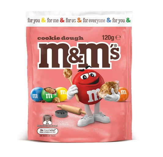 M&M´s Cookie Dough Schokolinsen 120g – Produktansicht