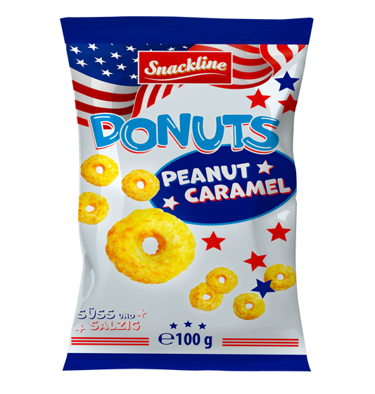 Snackline Donut Ringe Karamell-Erdnuss 100g – Produktansicht