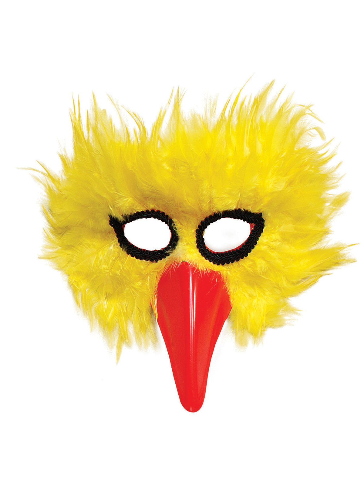 Rubies Bird Feather Eye Mask. Yellow Eye Masks
