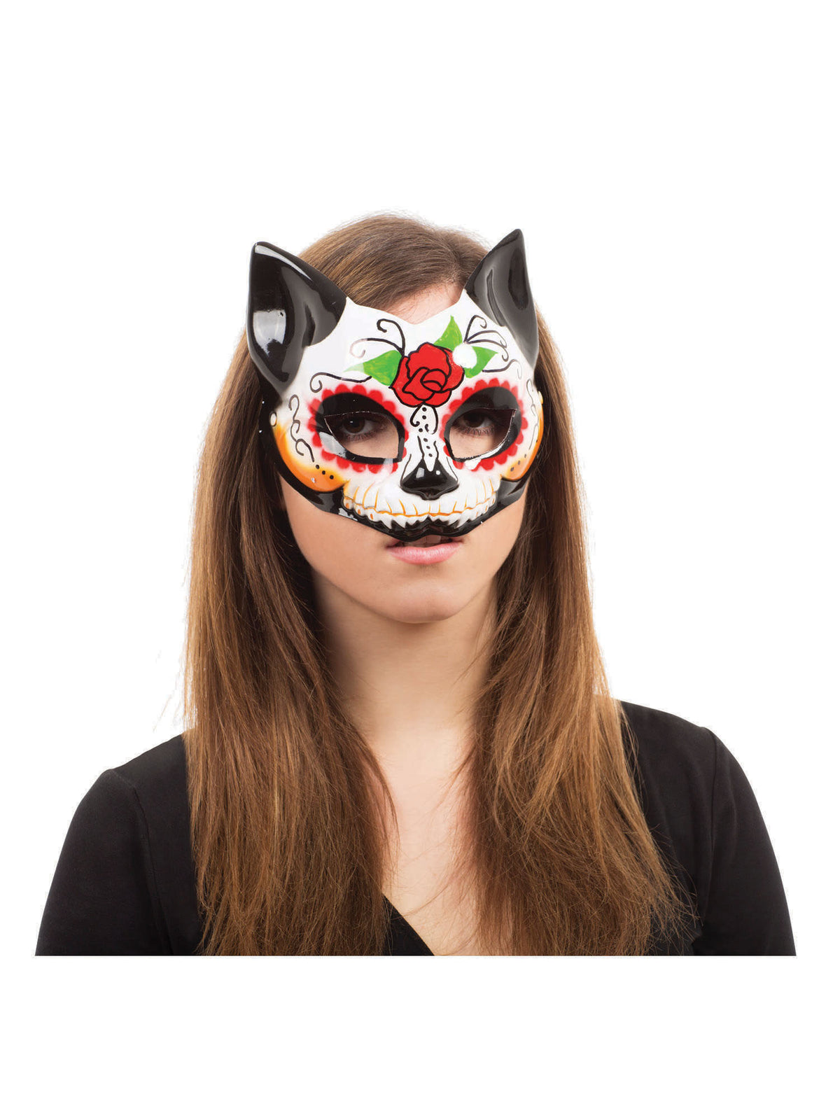 Rubies Day of the Dead Kitty Maske für Erwachsene