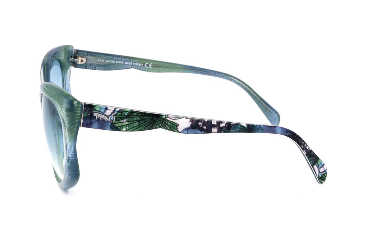 EMILIO PUCCI SUNGLASSES Emilio Pucci Sonnenbrille EP0049 Türkis – Seitenansicht