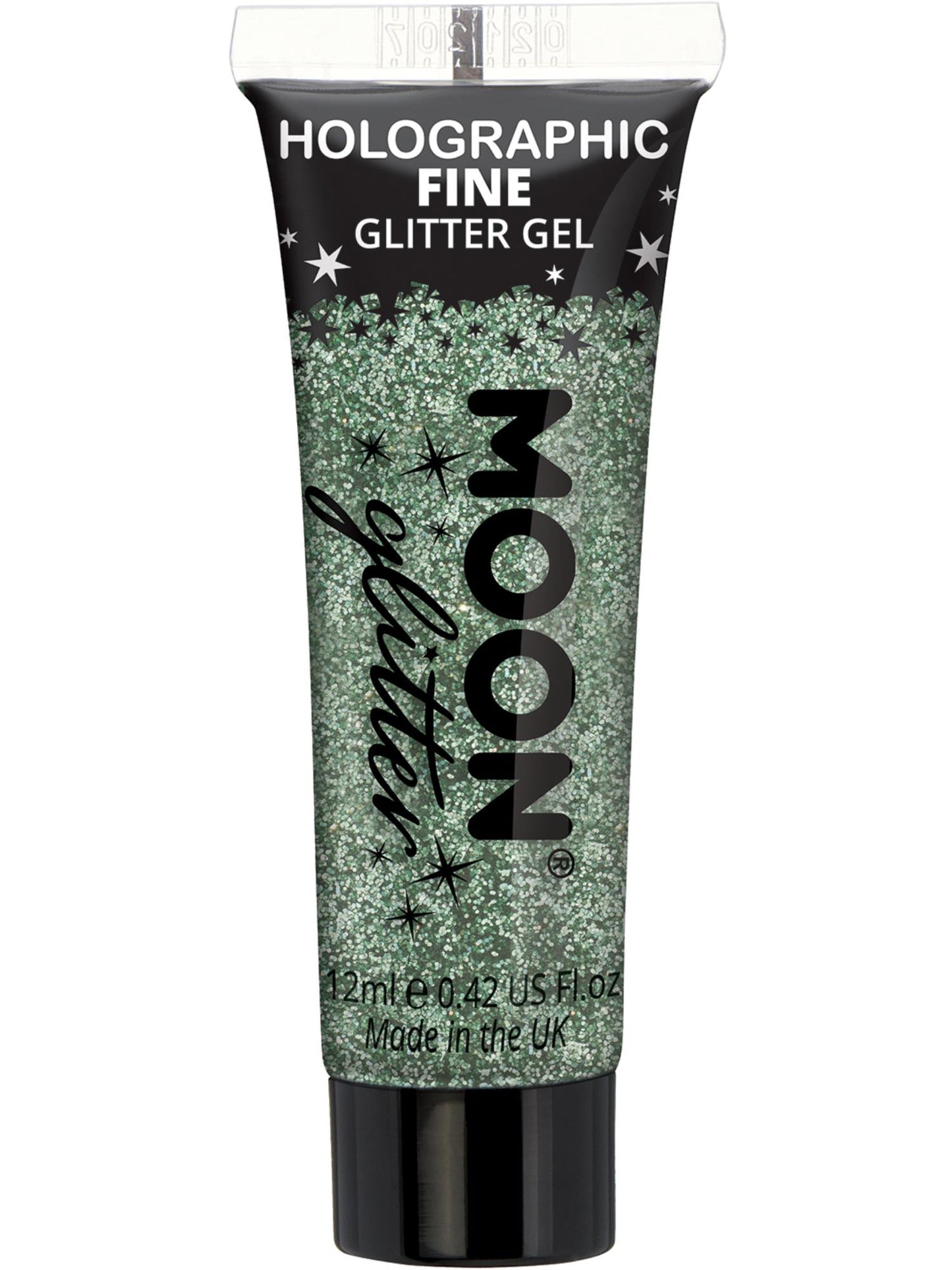 Smiffys Moon Glitter Holographic Fine Glitter Gel, Green CD für Unisex