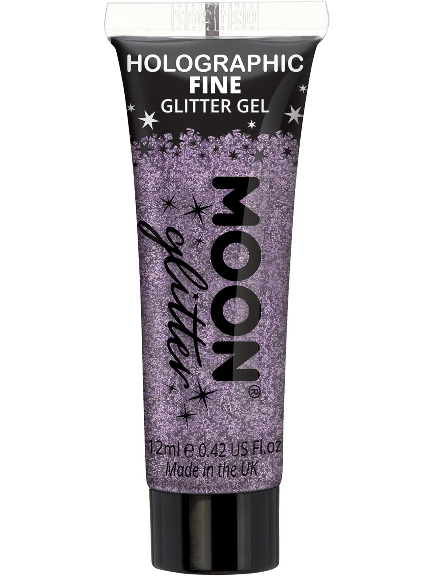 Smiffys Moon Glitter Holographic Fine Glitter Gel, Purple CD für Unisex