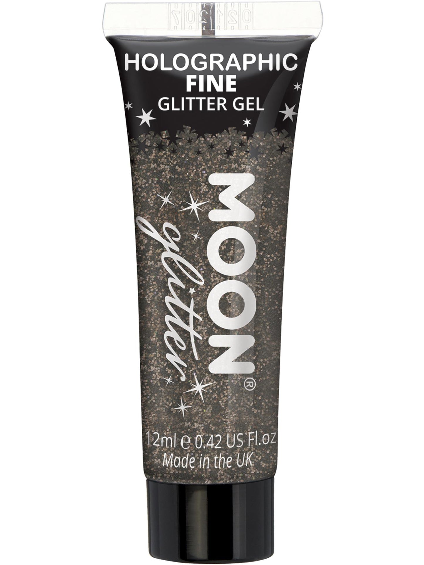 Smiffys Moon Glitter Holographic Fine Glitter Gel, Black CD für Unisex