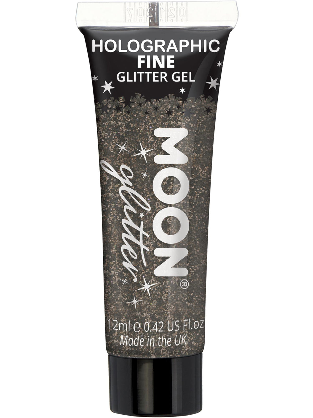 Smiffys Moon Glitter Holographic Fine Glitter Gel, Black CD für Unisex