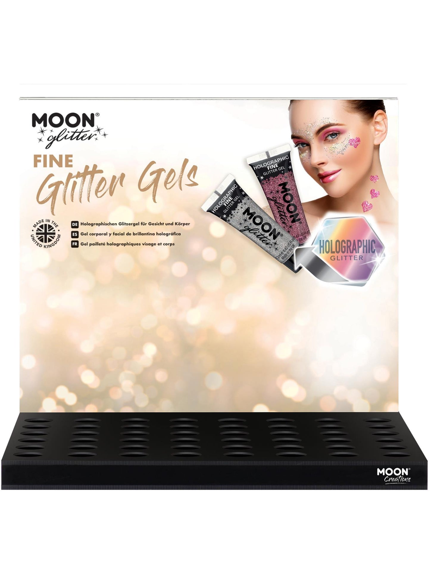 Smiffys Moon Glitter Holographic Fine Glitter Gel, SF für Unisex