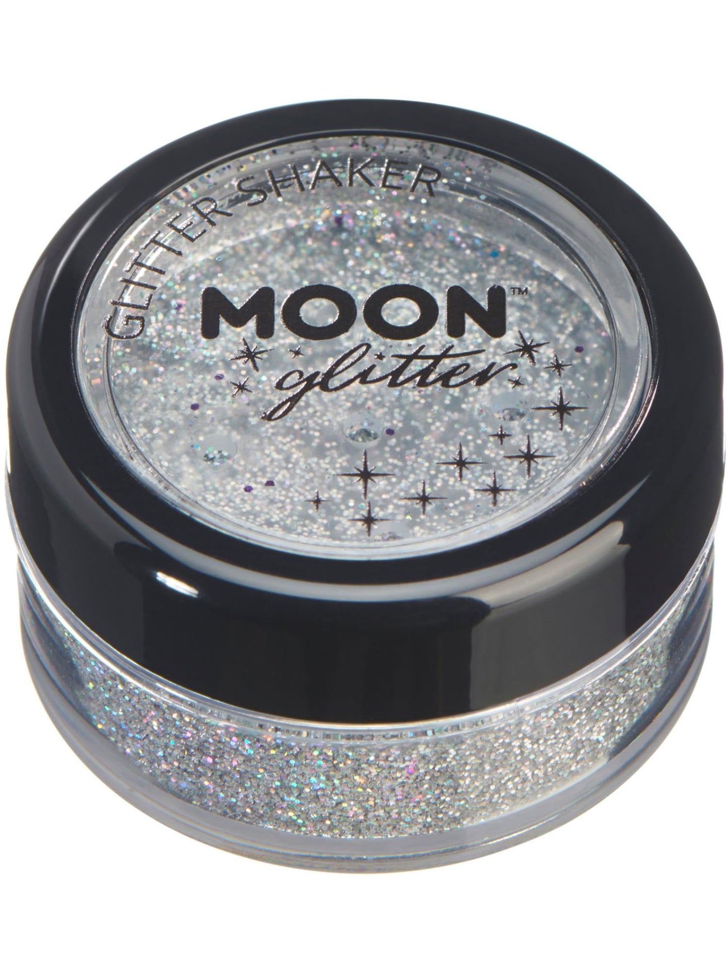 Smiffys Moon Glitter Holographic Glitter Shakers Silber 5 g