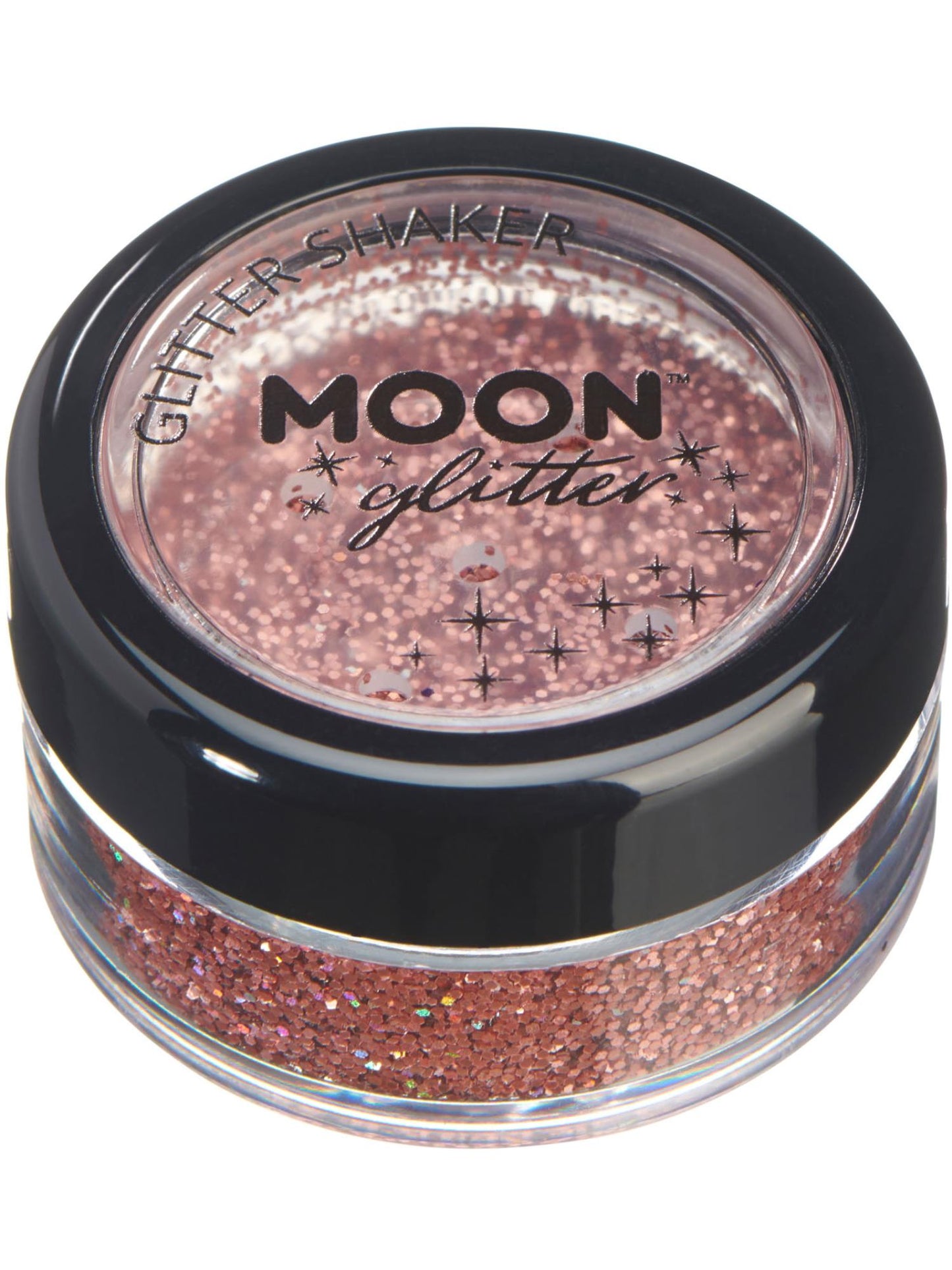 Smiffys Moon Glitter Holographic Glitter Shaker Rose Gold 5 g