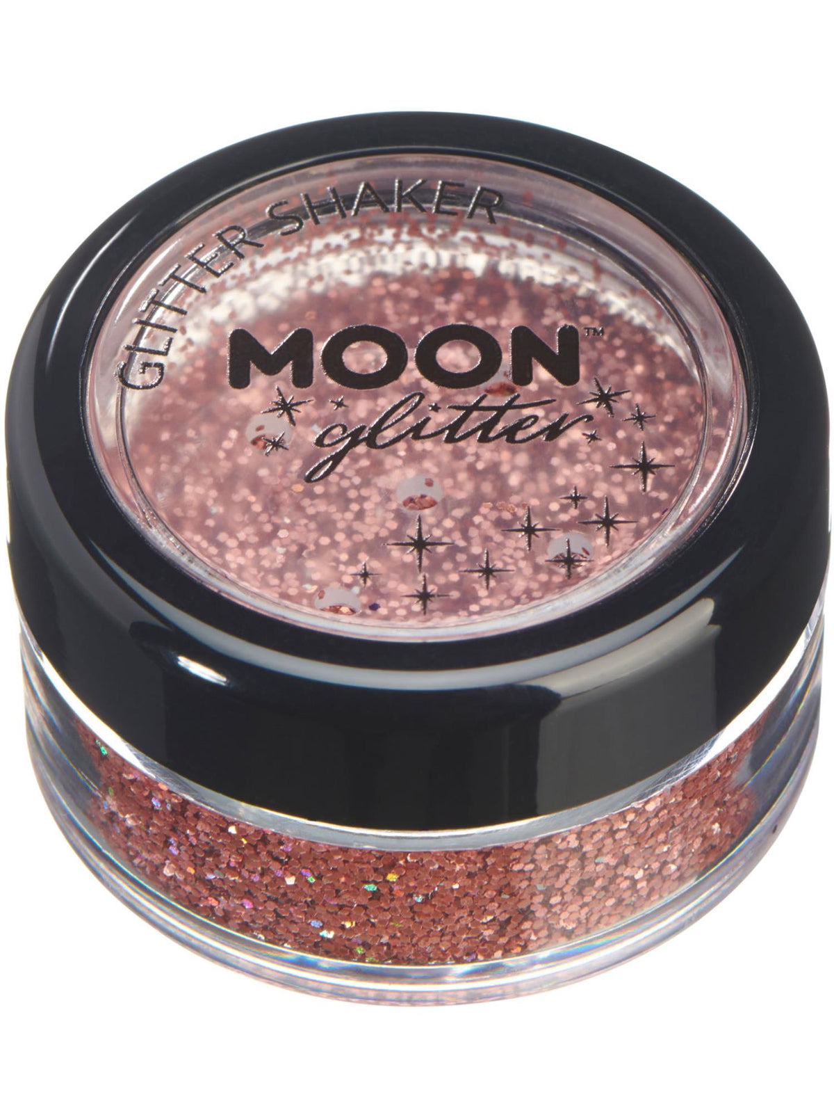 Smiffys Moon Glitter Holographic Glitter Shaker Rose Gold 5 g