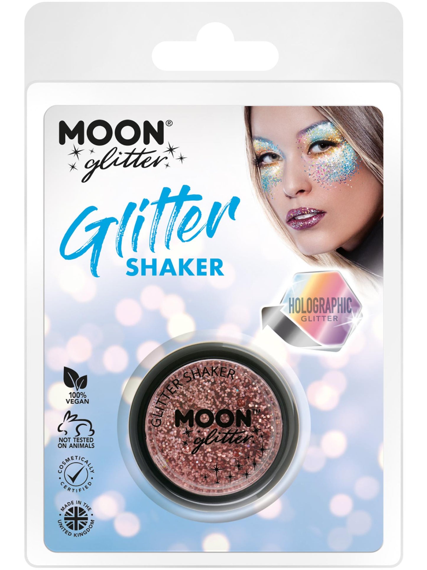 Smiffys Moon Glitter Holographic Glitter Shakers,Rose Gold CD für Unisex